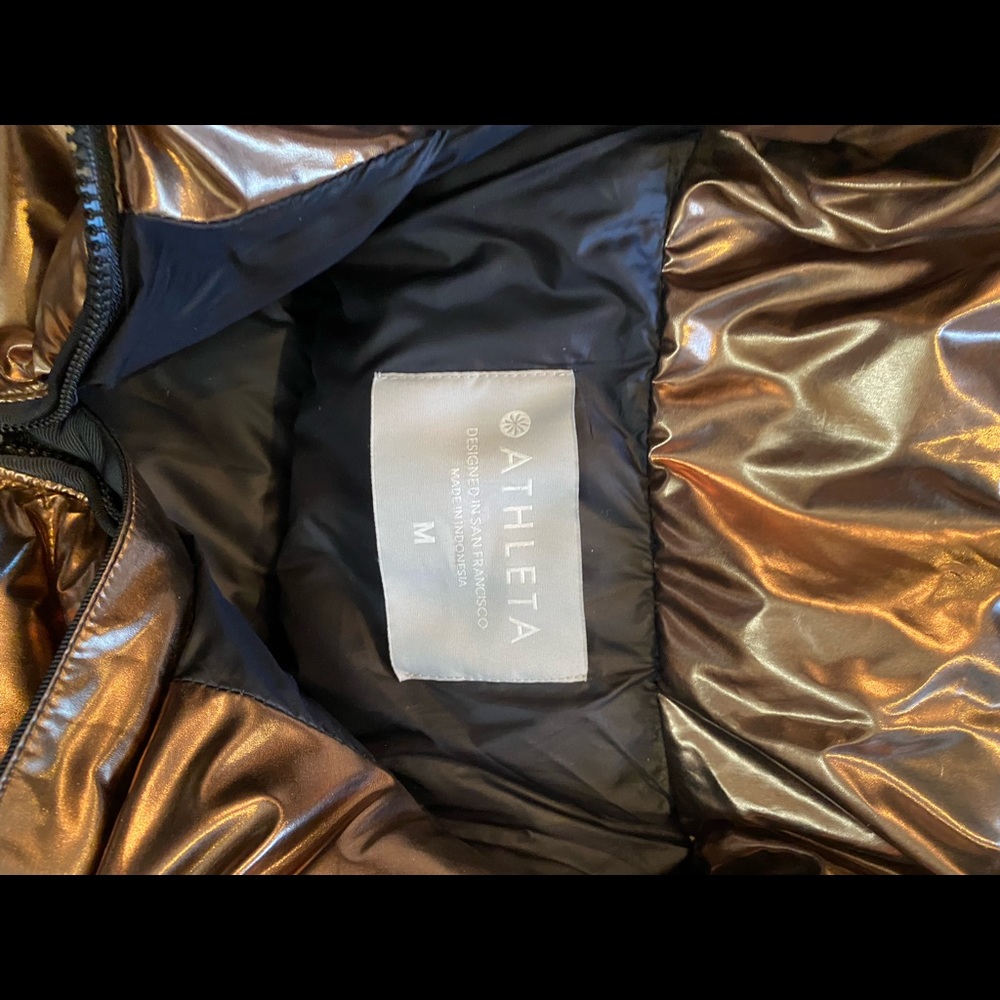 ATHLETA Metallic copper puffer coat - Picture 6 of 7
